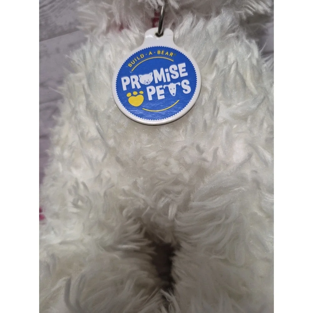 Build a Bear White Westie Plush Dog Dressed